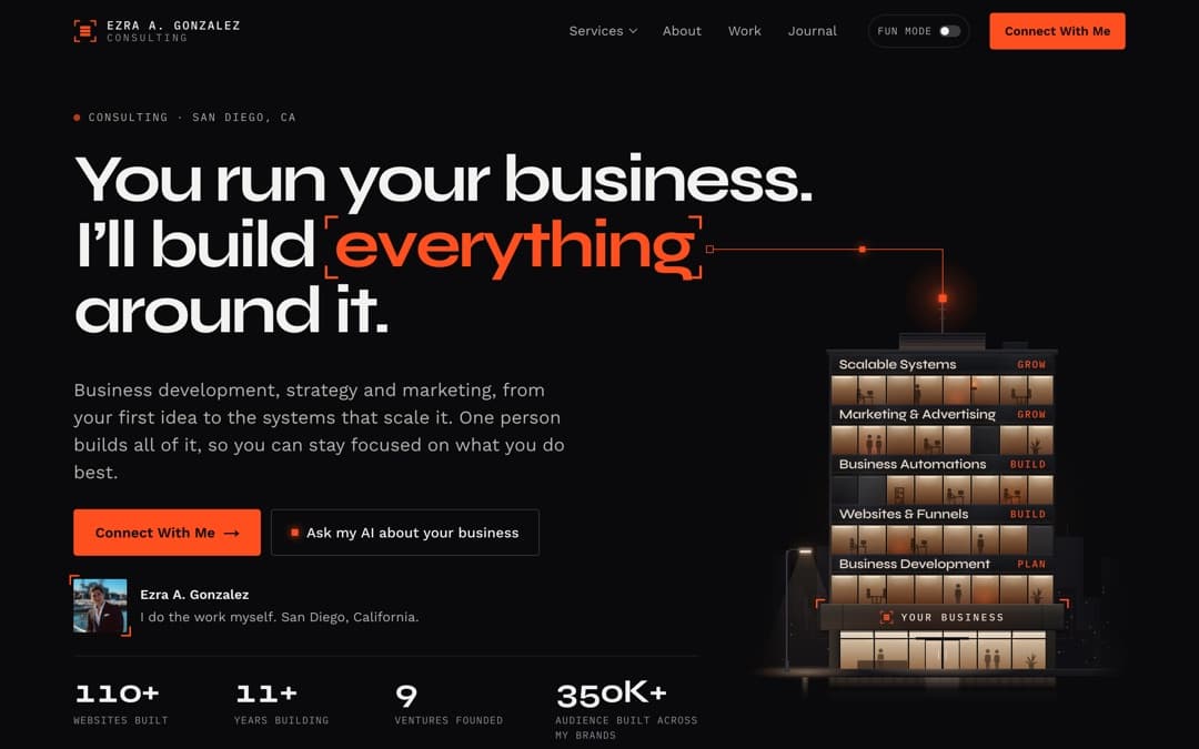 Homepage of EzraGonzalez.com